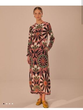 FARM Rio Pink Floral Retro Maxi Dress